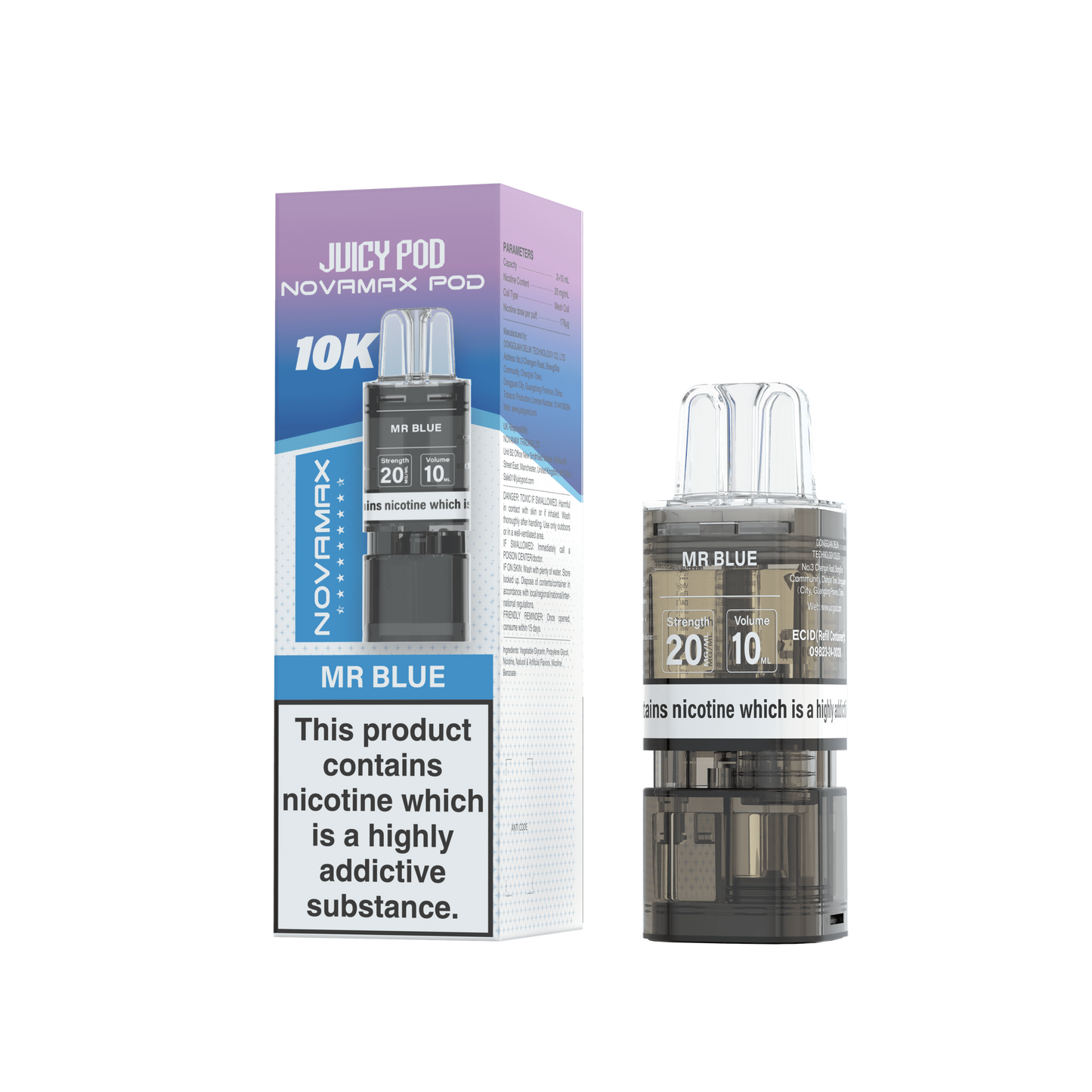 Juicy Pod Nova Max 10K Pre-Filled Replacement Pods - 20mg