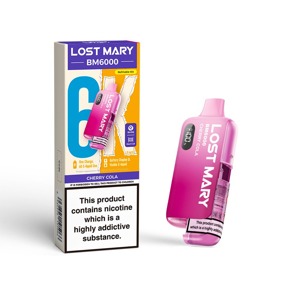Lost Mary BM6000 Refill Edition Pre-Filled Pod Vape Kit 1000mAh - 20mg