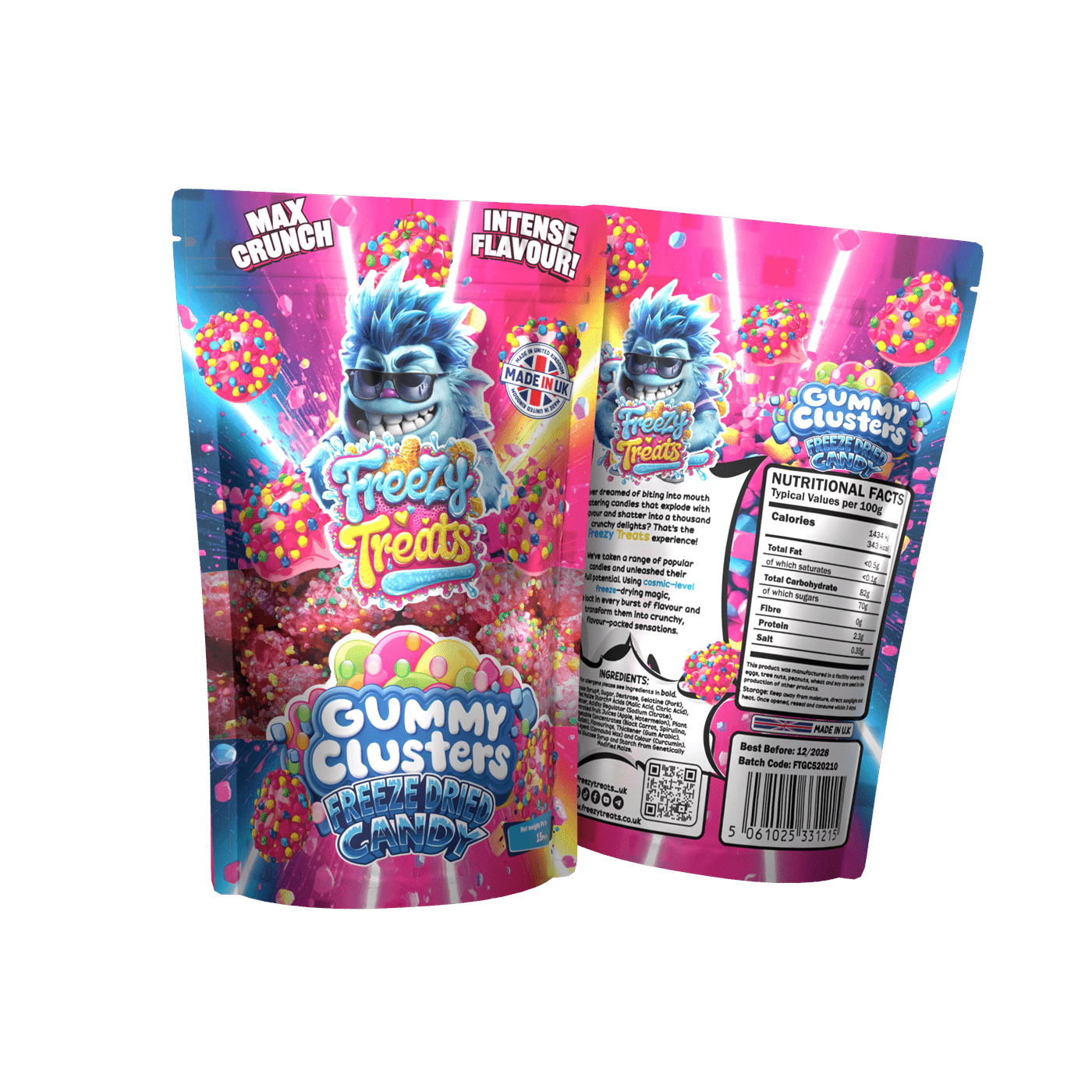 Freezy Treats Freeze Dried Candy - GUMMY CLUSTERS