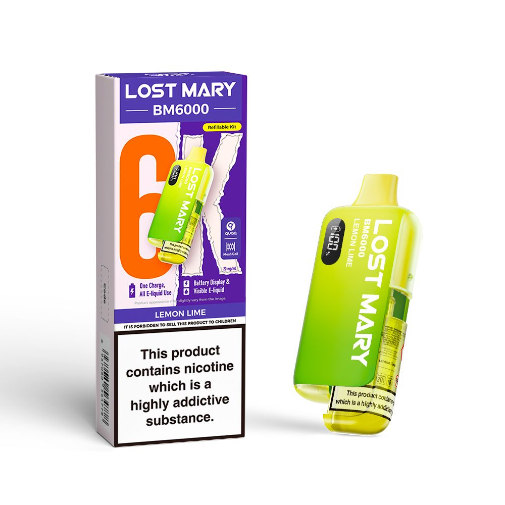 Lost Mary BM6000 Refill Edition Pre-Filled Pod Vape Kit 1000mAh - 20mg