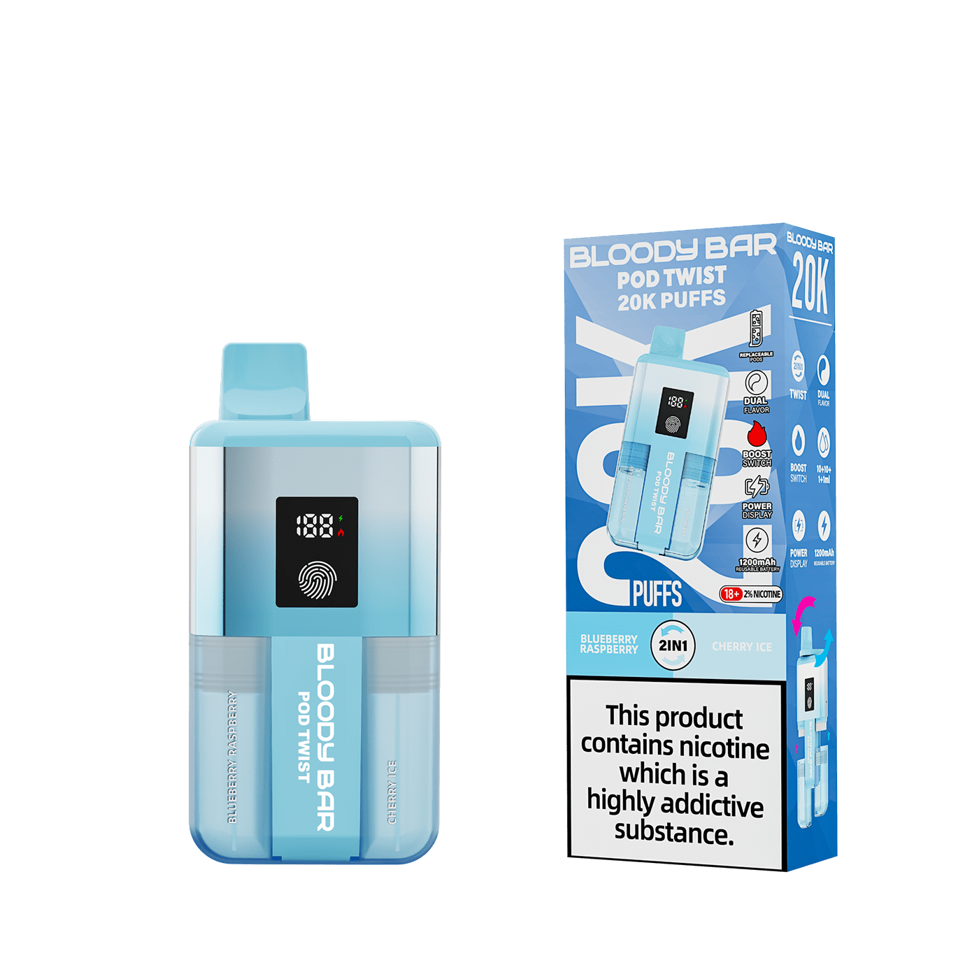 Bloody Mary TBO Bloody Bar POD TWIST 20K Pre-Filled Pod Kit - 20mg