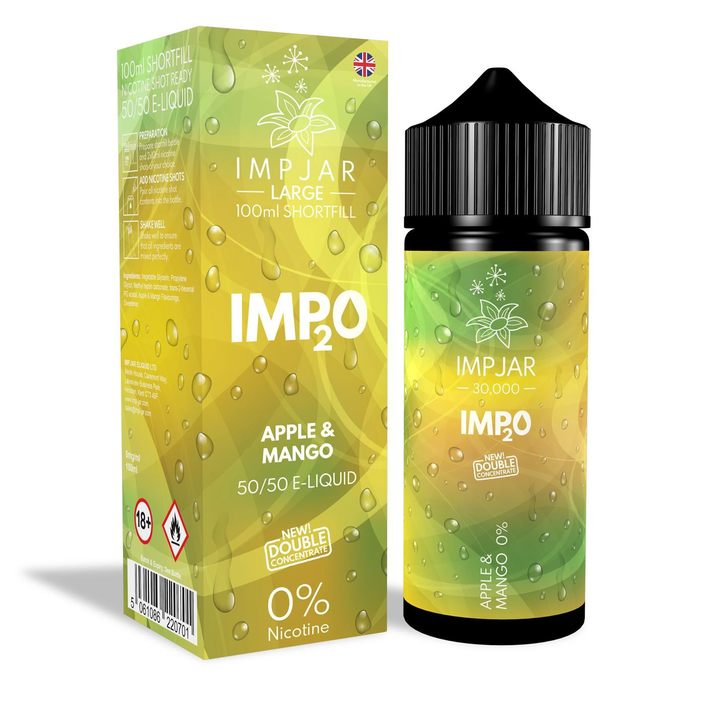 ImpJar 30,000 Double Concentrate 50/50 100ml Shortfill E-Liquid Zero Nicotine 0mg - Various Flavours