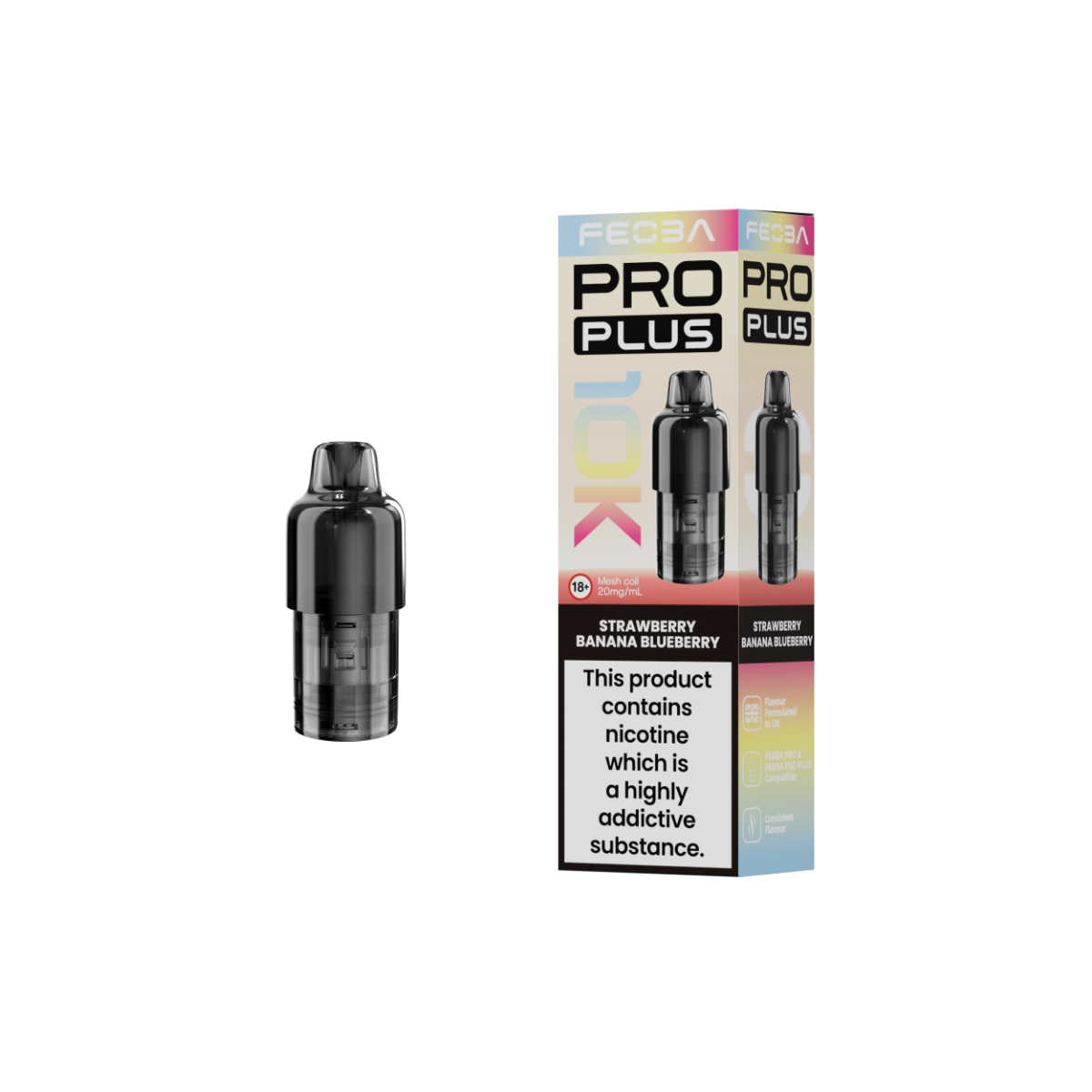 Feoba Pro Plus 10K Pre-filled Replacement Pods - 20mg