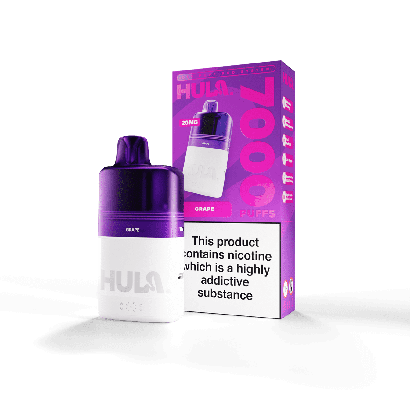 Hula 7000 Pre-Filled Pod Kit - 20mg