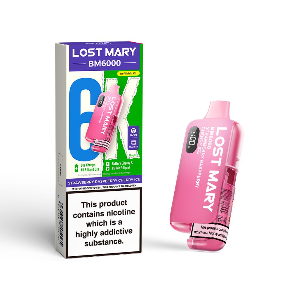Lost Mary BM6000 Refill Edition Pre-Filled Pod Vape Kit 1000mAh - 20mg