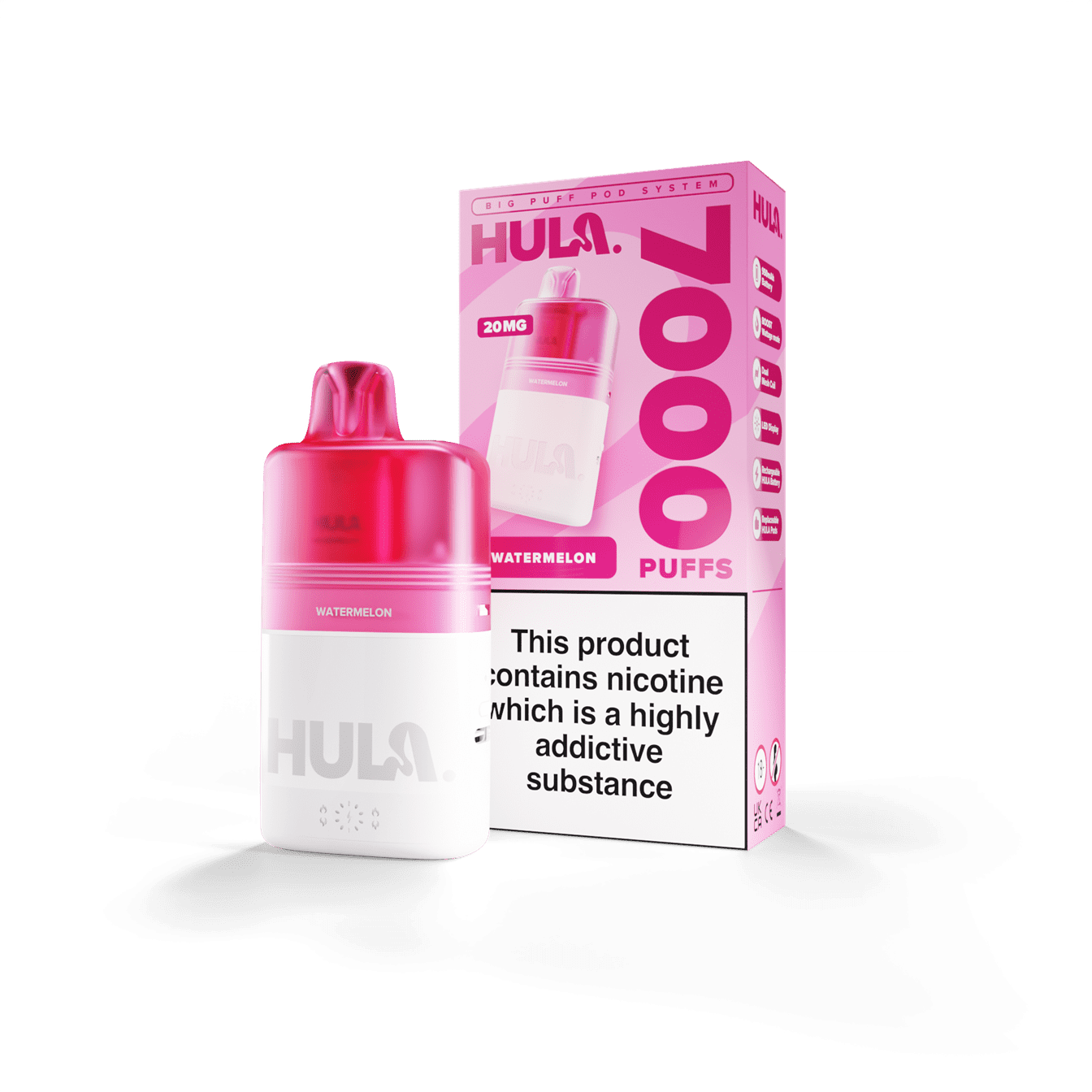 Hula 7000 Pre-Filled Pod Kit - 20mg