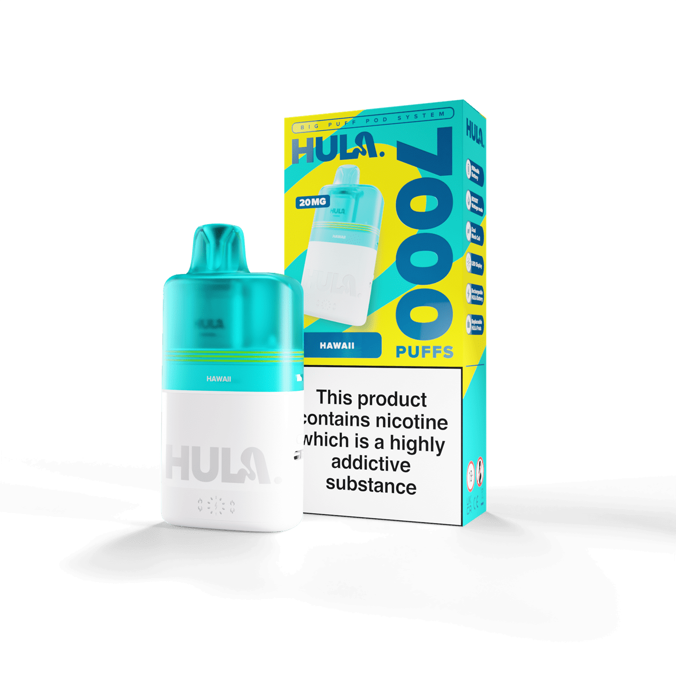 Hula 7000 Pre-Filled Pod Kit - 20mg