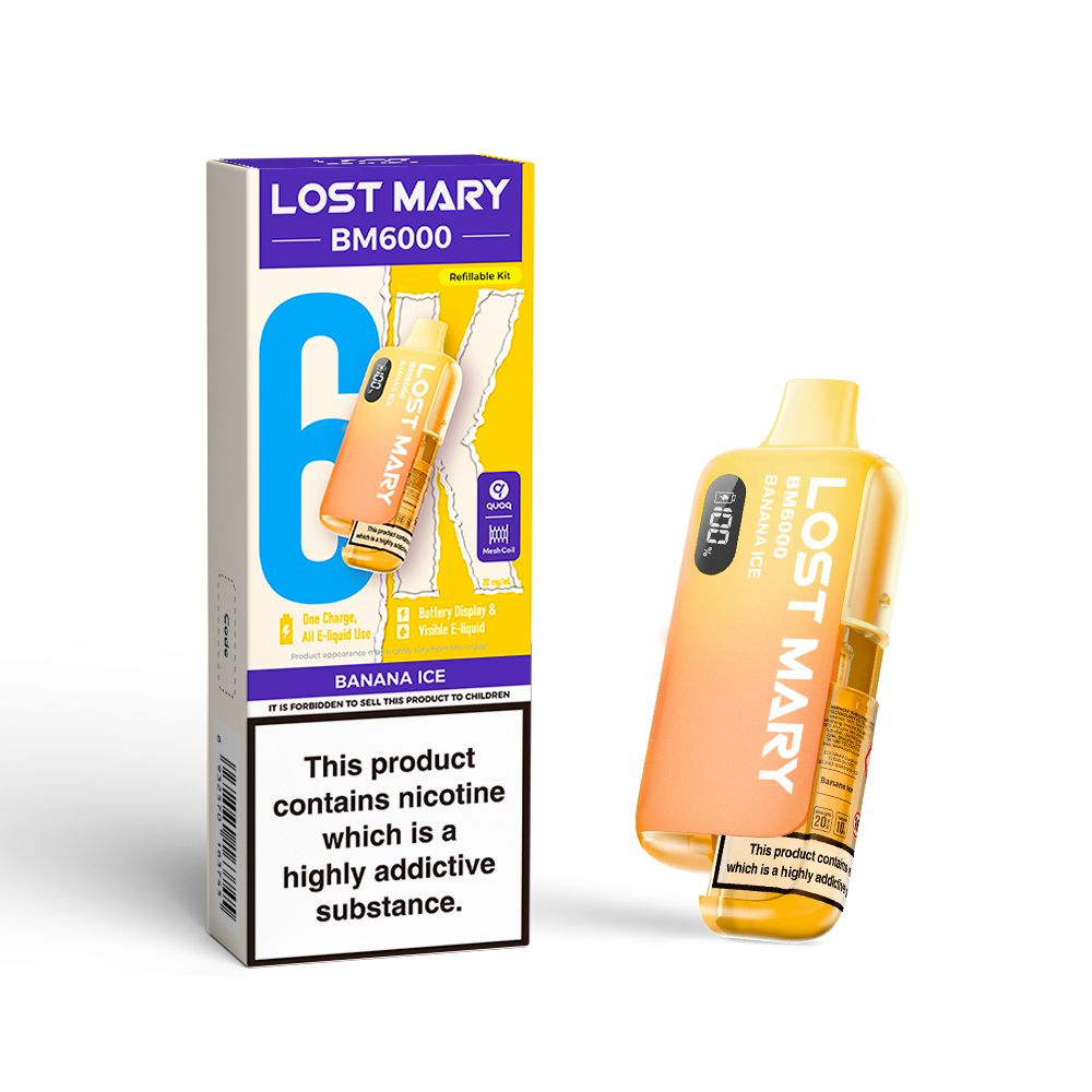 Lost Mary BM6000 Refill Edition Pre-Filled Pod Vape Kit 1000mAh - 20mg
