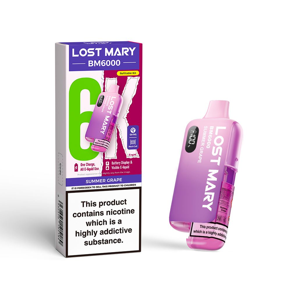 Lost Mary BM6000 Refill Edition Pre-Filled Pod Vape Kit 1000mAh - 20mg