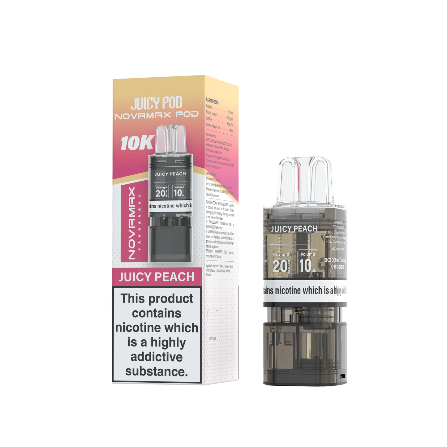 Juicy Pod Nova Max 10K Pre-Filled Replacement Pods - 20mg