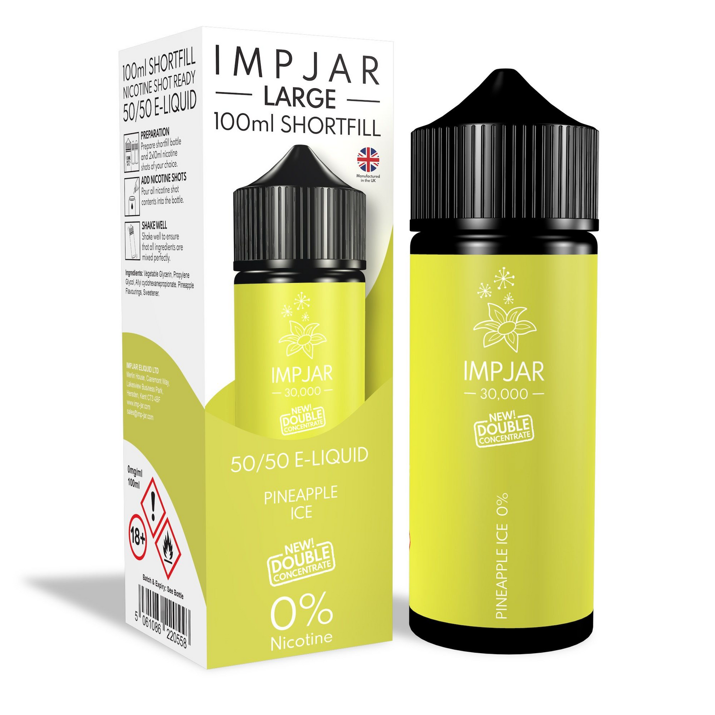 ImpJar 30,000 Double Concentrate 50/50 100ml Shortfill E-Liquid Zero Nicotine 0mg - Various Flavours