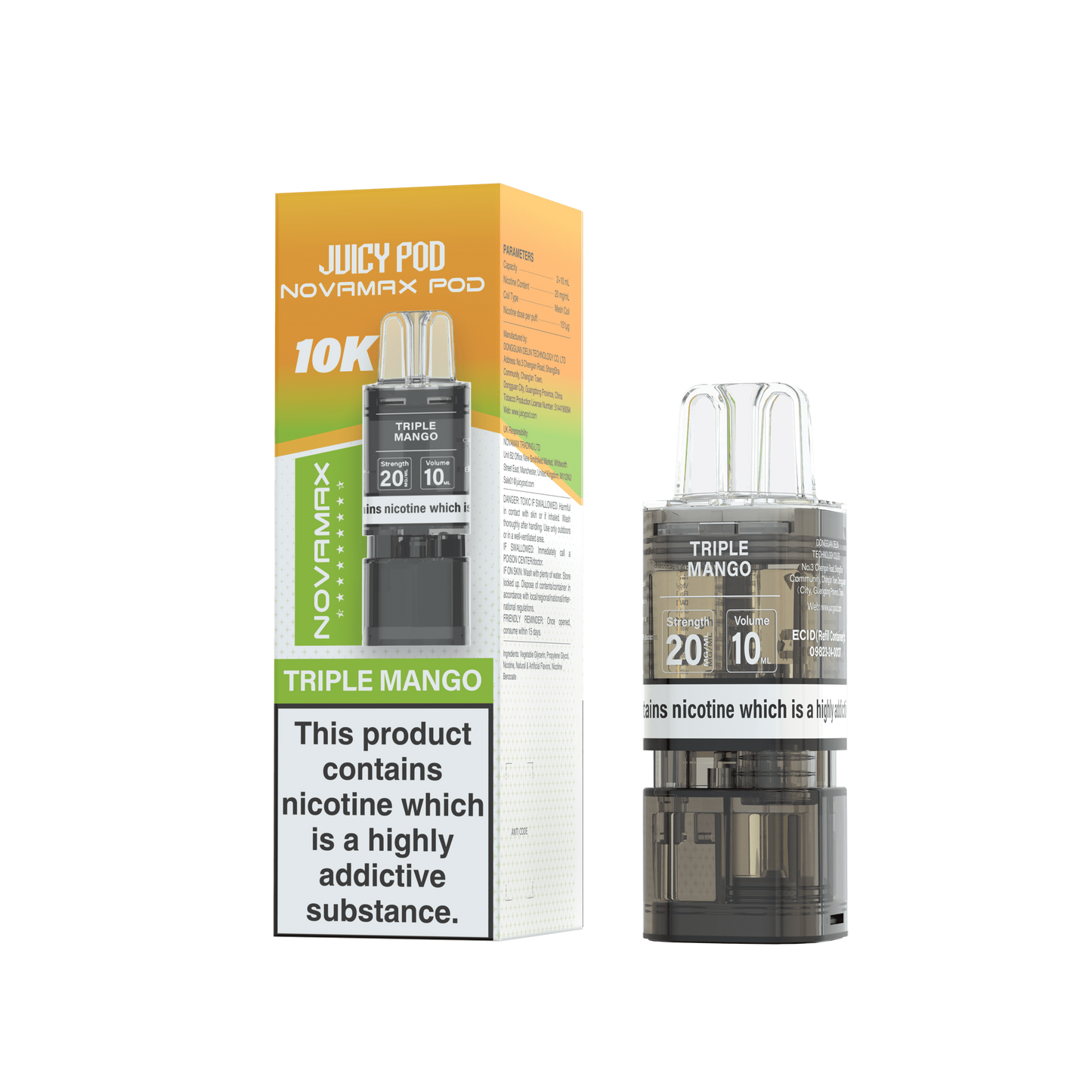 Juicy Pod Nova Max 10K Pre-Filled Replacement Pods - 20mg
