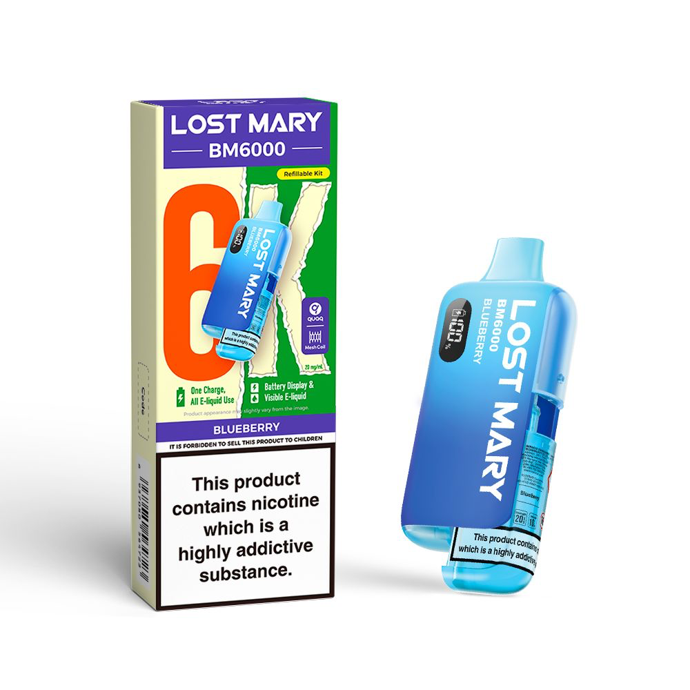 Lost Mary BM6000 Refill Edition Pre-Filled Pod Vape Kit 1000mAh - 20mg
