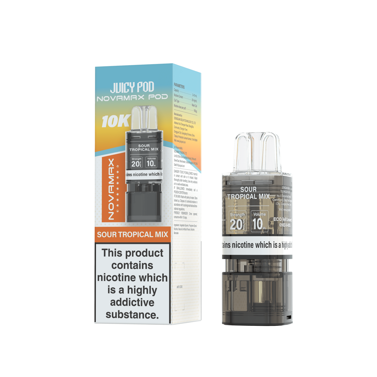 Juicy Pod Nova Max 10K Pre-Filled Replacement Pods - 20mg