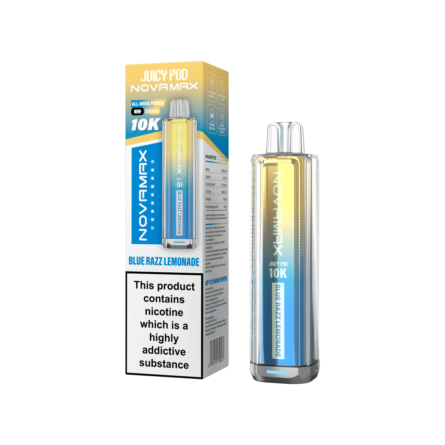 Juicy Pod Nova Max 10K Pre-Filled Pod Kit 2000mAh - 20mg