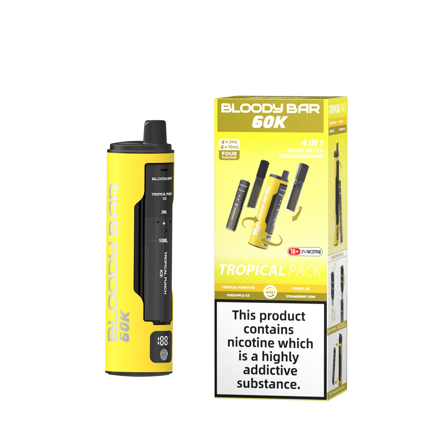 Bloody Bar 60K Pre-Filled Pod Vape Kit 650mAh - 20mg