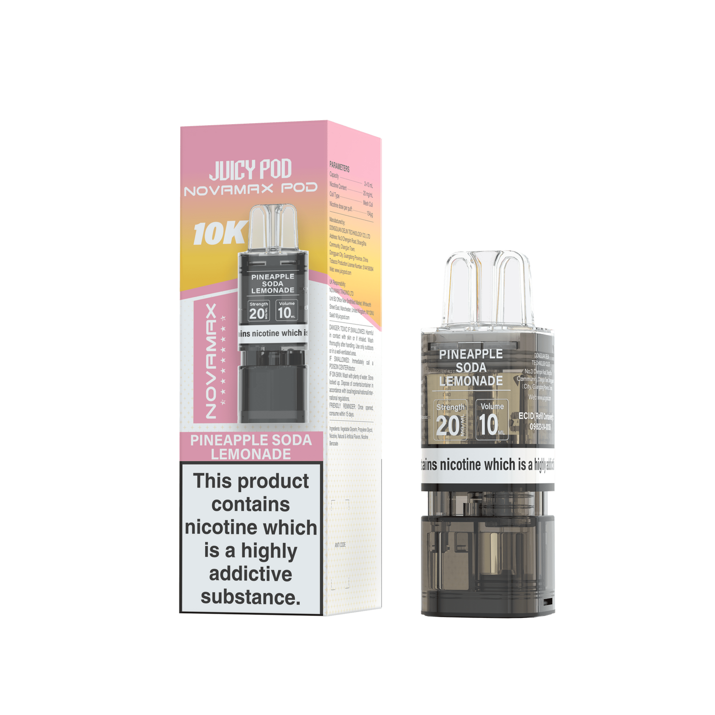 Juicy Pod Nova Max 10K Pre-Filled Replacement Pods - 20mg