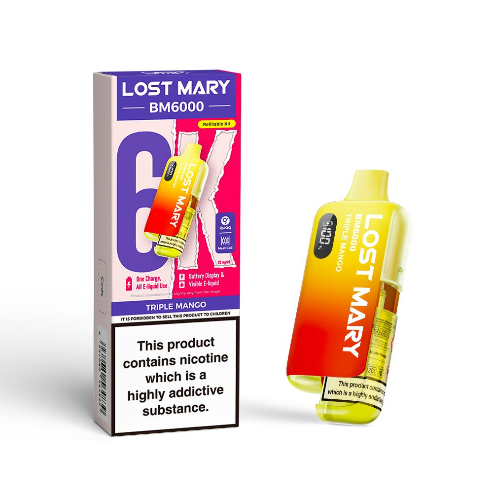Lost Mary BM6000 Refill Edition Pre-Filled Pod Vape Kit 1000mAh - 20mg