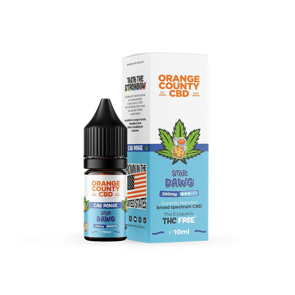 Orange County CBD Cali Range Broad Spectrum E-liquid Tester Bundle (10 x 10ml / 300mg Bottles)