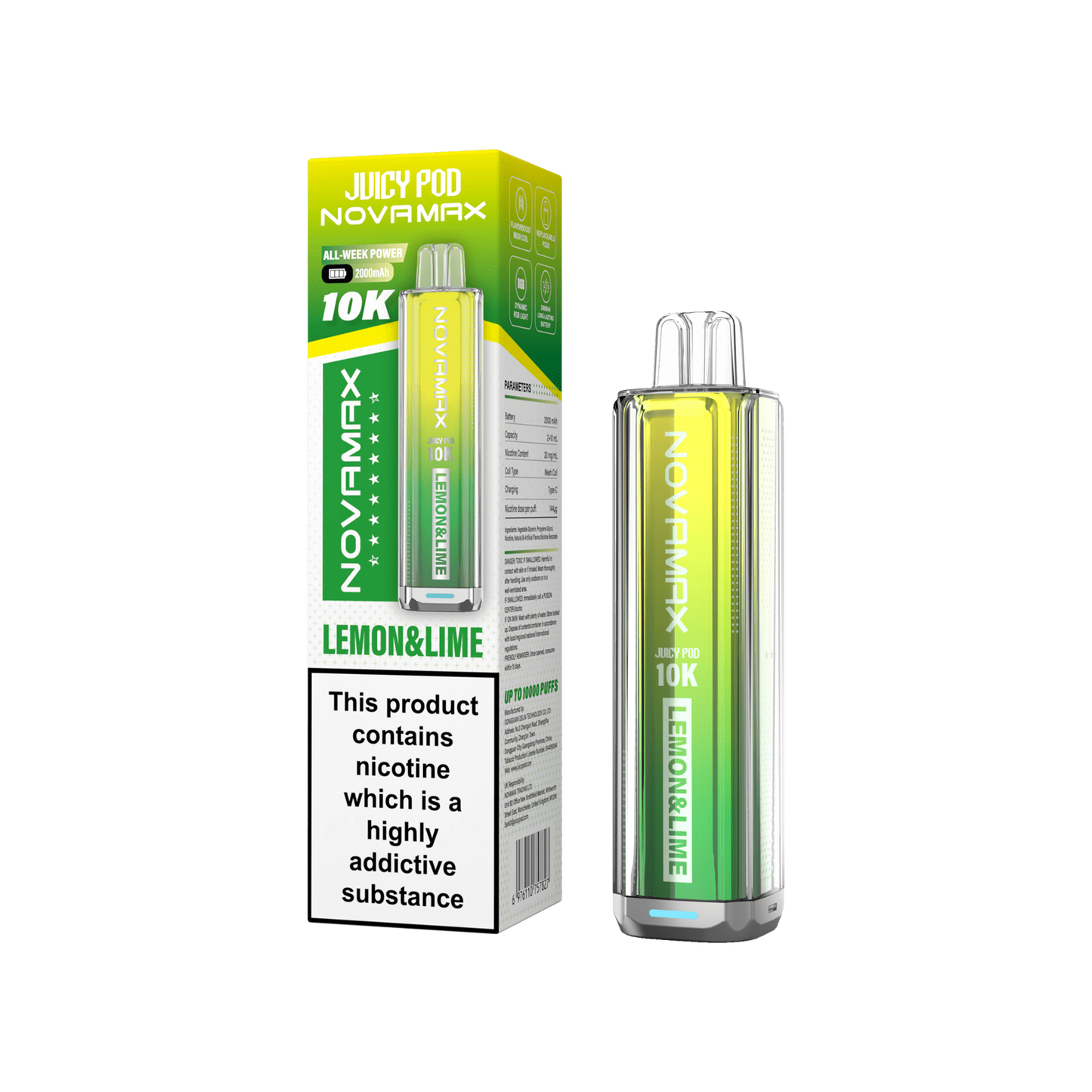 Juicy Pod Nova Max 10K Pre-Filled Pod Kit 2000mAh - 20mg