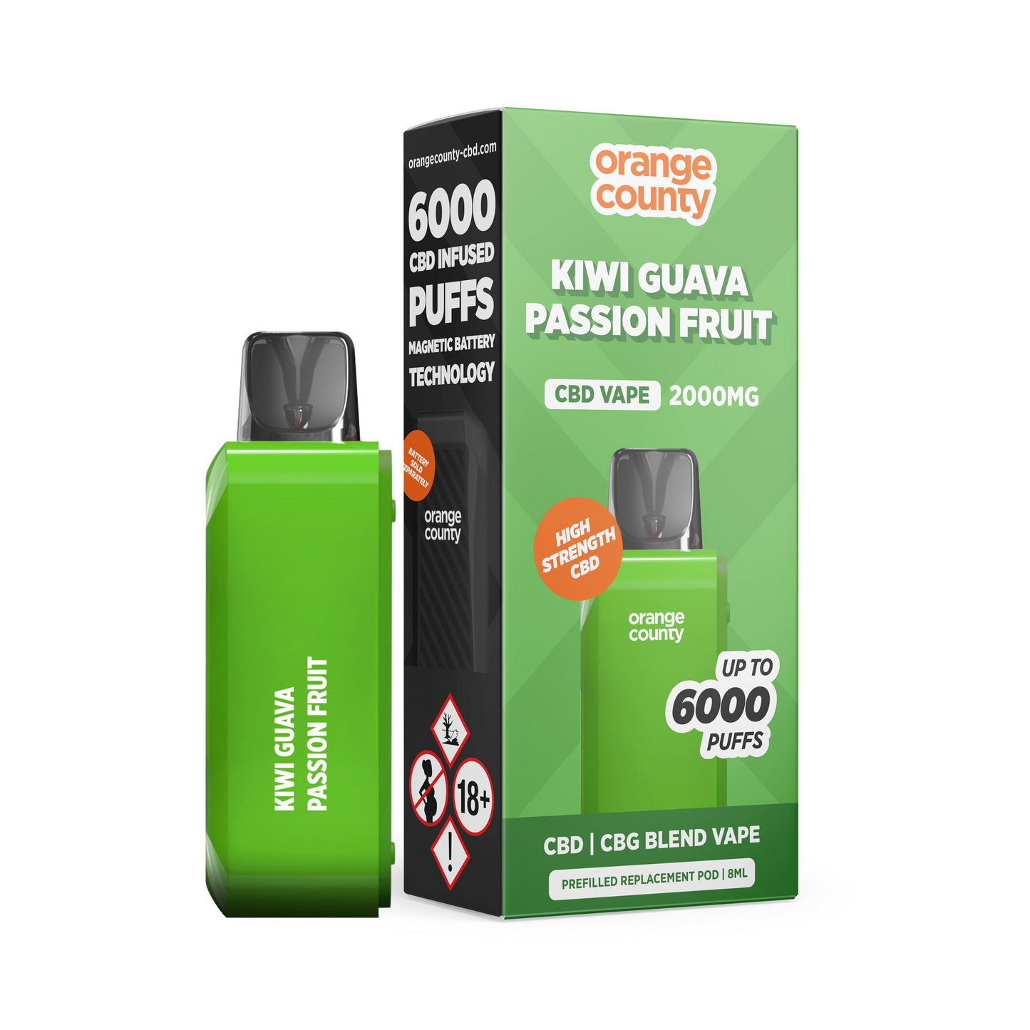 Orange County CBD Pre-Filled Replacement Pods - 2000mg