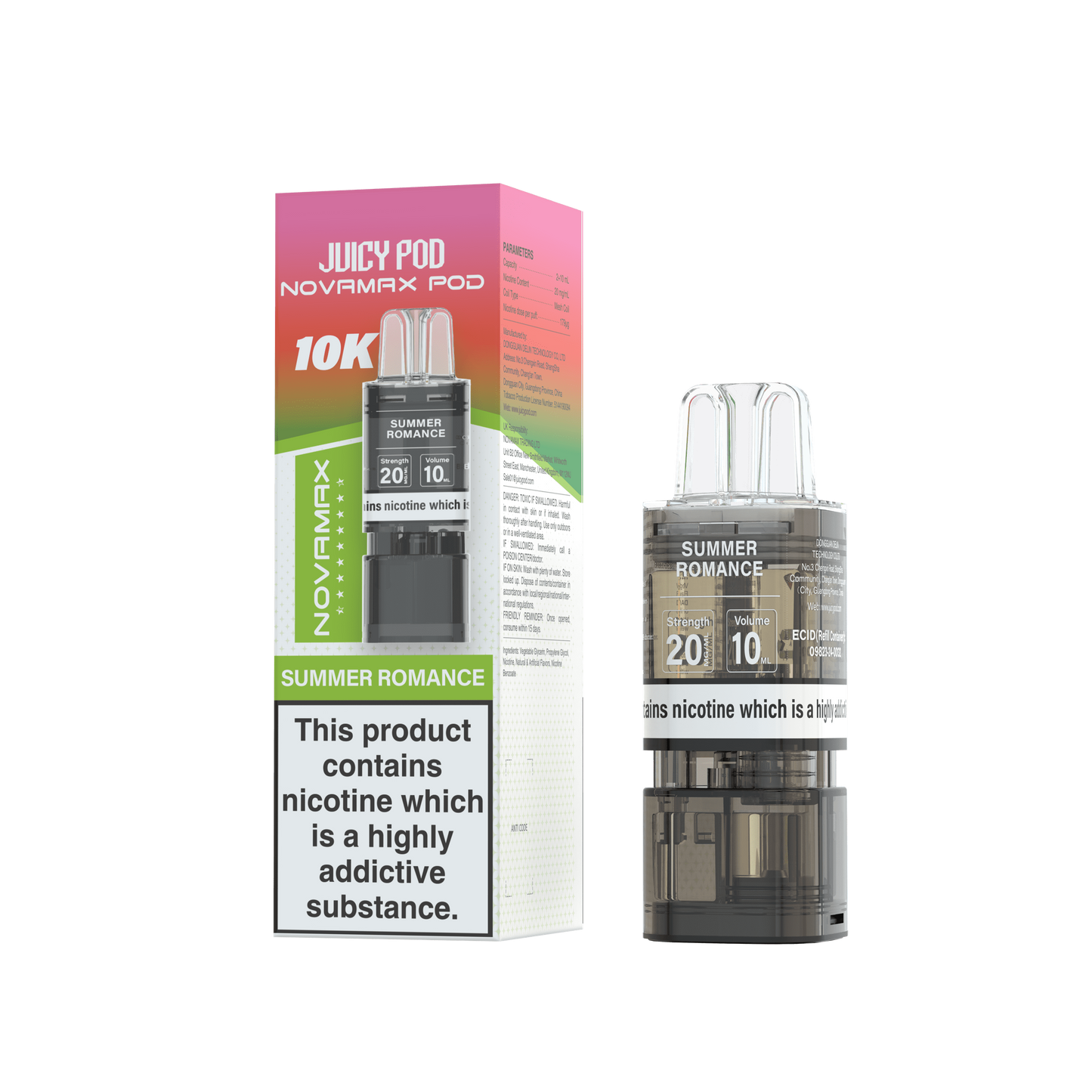 Juicy Pod Nova Max 10K Pre-Filled Replacement Pods - 20mg
