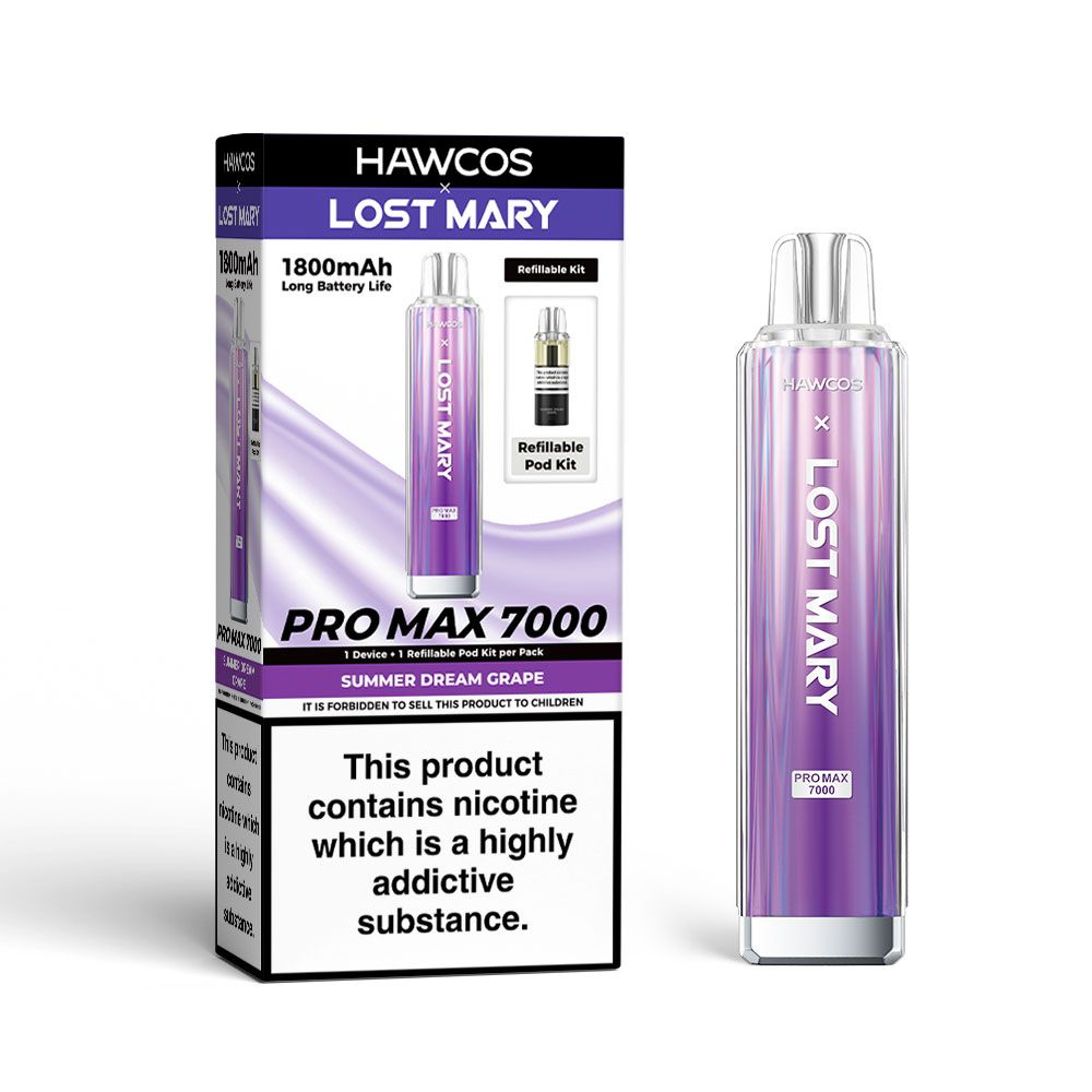 HAWCOS x Lost Mary PRO MAX 7000 Pre-Filled Pod Vape Kit 1800mAh - 20mg