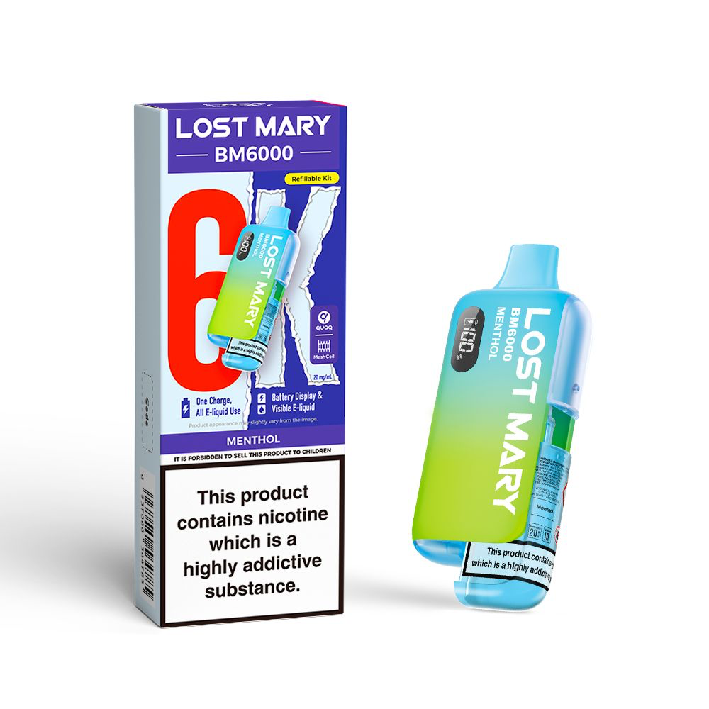 Lost Mary BM6000 Refill Edition Pre-Filled Pod Vape Kit 1000mAh - 20mg