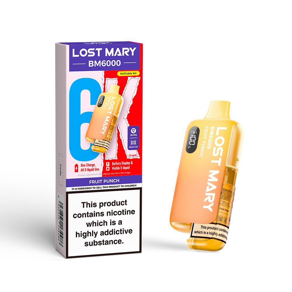Lost Mary BM6000 Refill Edition Pre-Filled Pod Vape Kit 1000mAh - 20mg