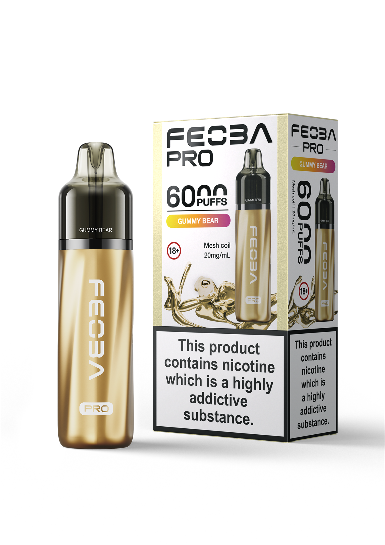 Feoba Pro 6000 BIG PUFF Pre-filled Vape Pod Kit - 20mg
