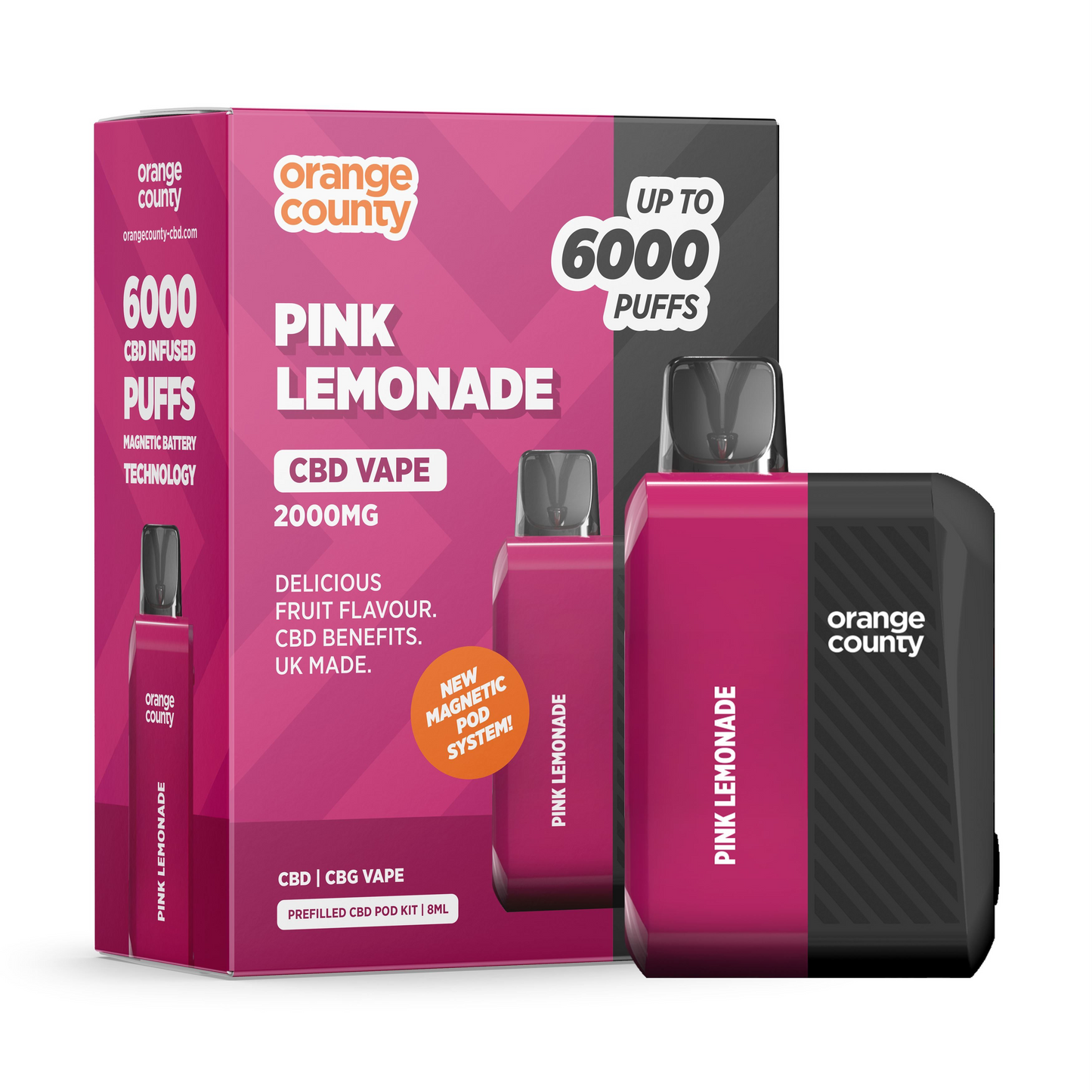 Orange County CBD Pre-Filled Pod Vape Kit - 2000mg