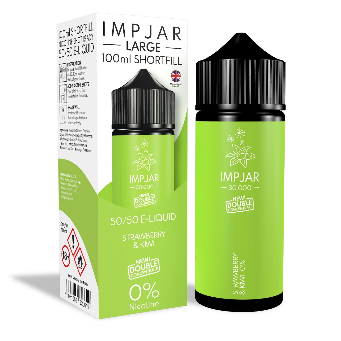 ImpJar 30,000 Double Concentrate 50/50 100ml Shortfill E-Liquid Zero Nicotine 0mg - Various Flavours