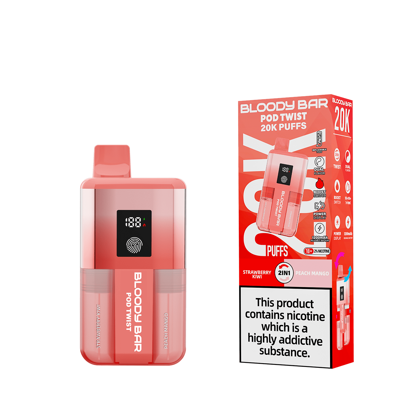 Bloody Mary TBO Bloody Bar POD TWIST 20K Pre-Filled Pod Kit - 20mg