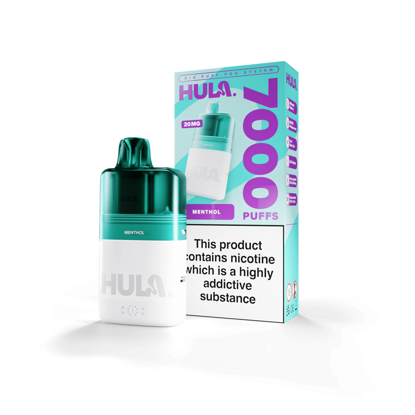 Hula 7000 Pre-Filled Pod Kit - 20mg