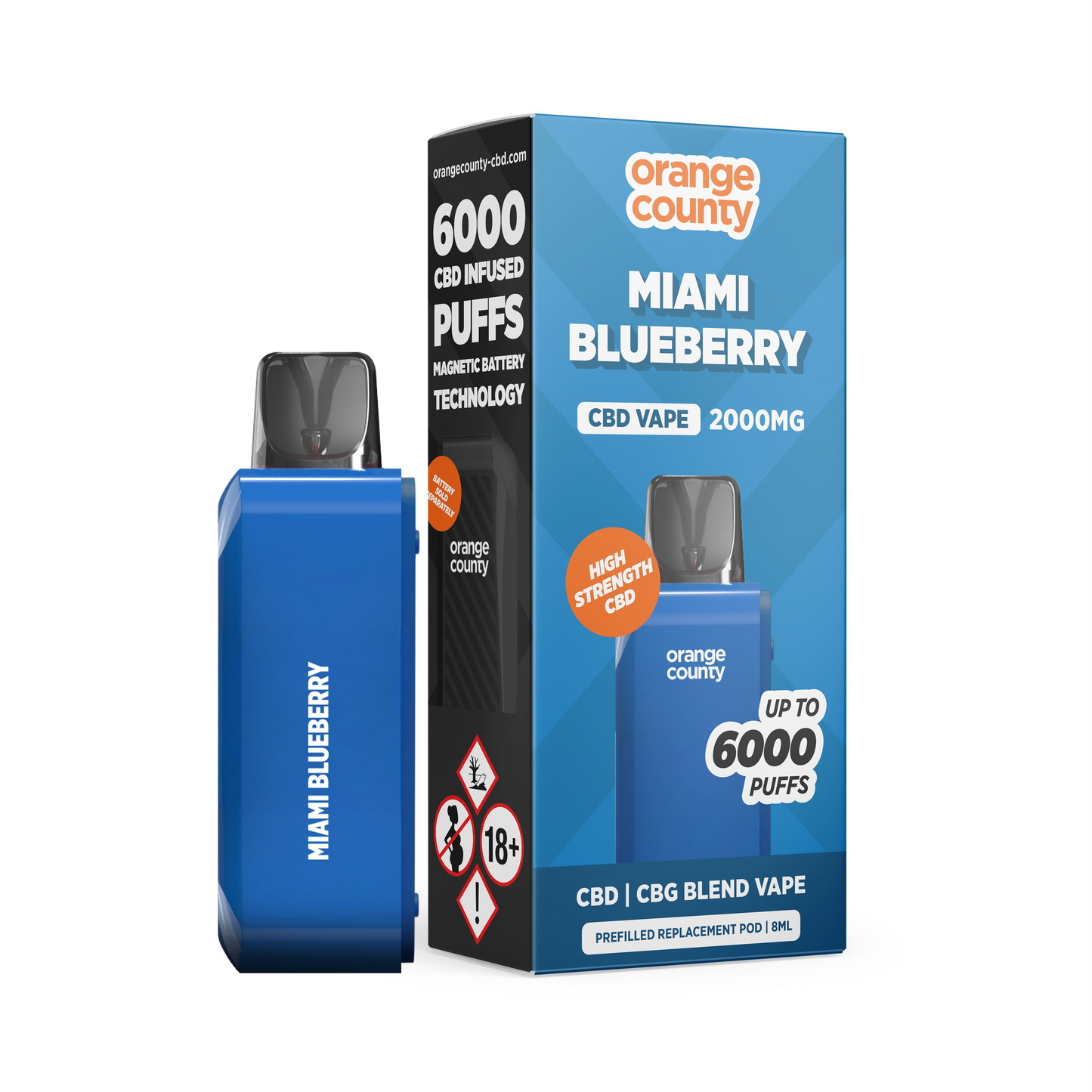 Orange County CBD Pre-Filled Replacement Pods - 2000mg