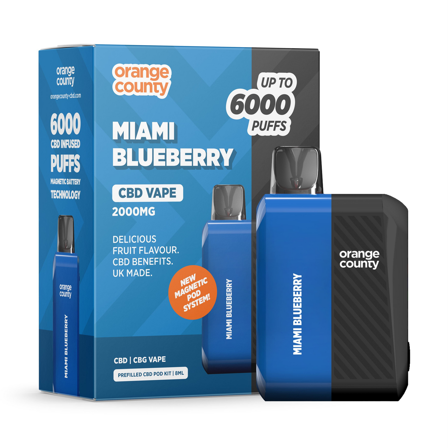 Orange County CBD Pre-Filled Pod Vape Kit - 2000mg