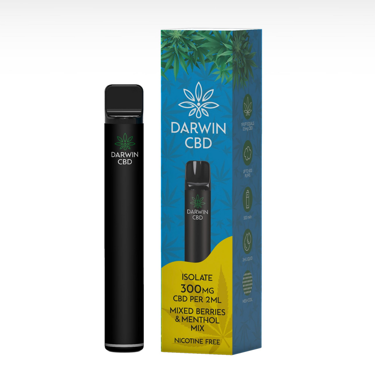 Darwin CBD Isolate Pre-Filled Pod Vape Kit 500mAh - 300mg CBD