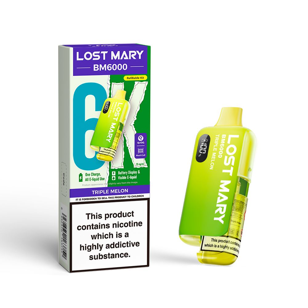 Lost Mary BM6000 Refill Edition Pre-Filled Pod Vape Kit 1000mAh - 20mg