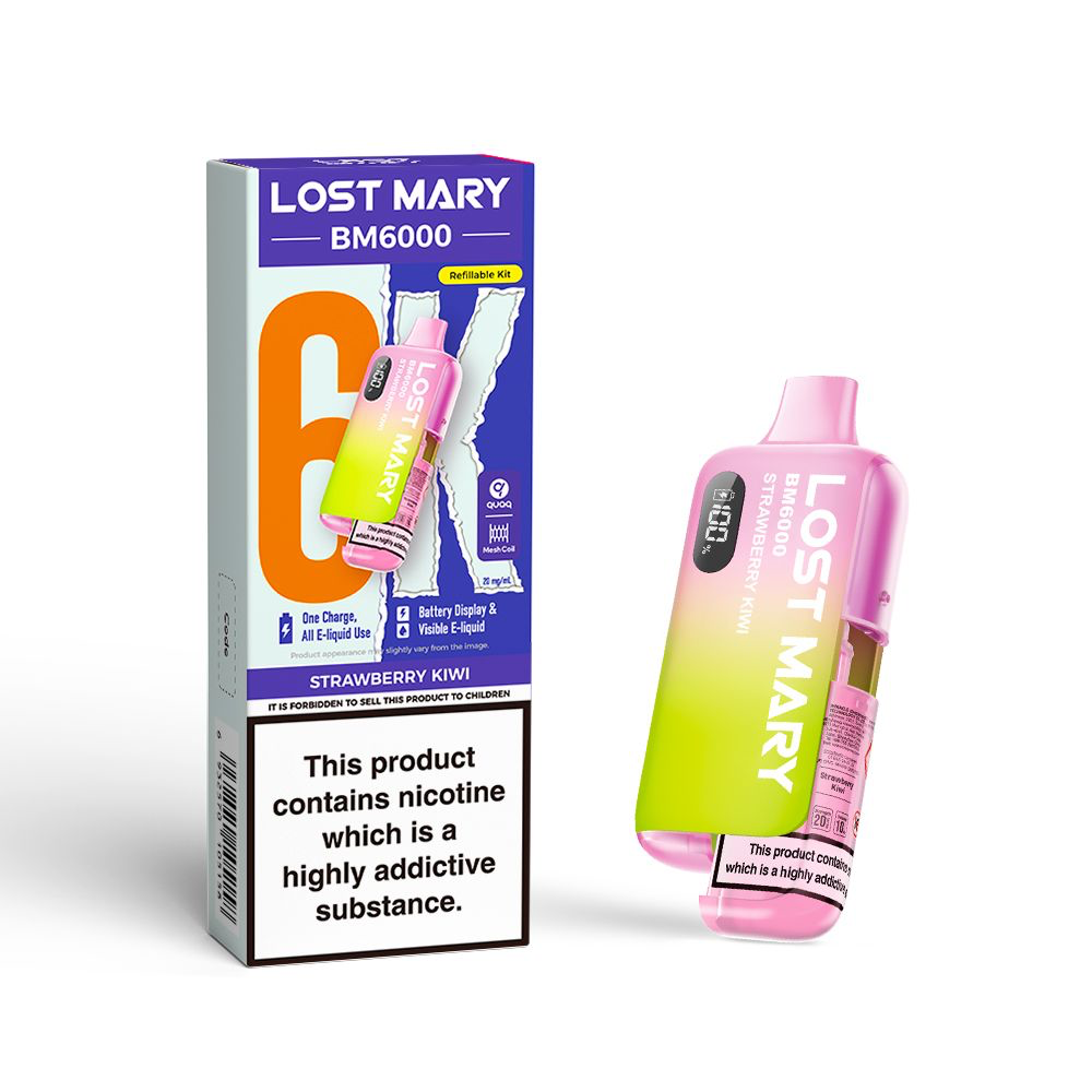 Lost Mary BM6000 Refill Edition Pre-Filled Pod Vape Kit 1000mAh - 20mg