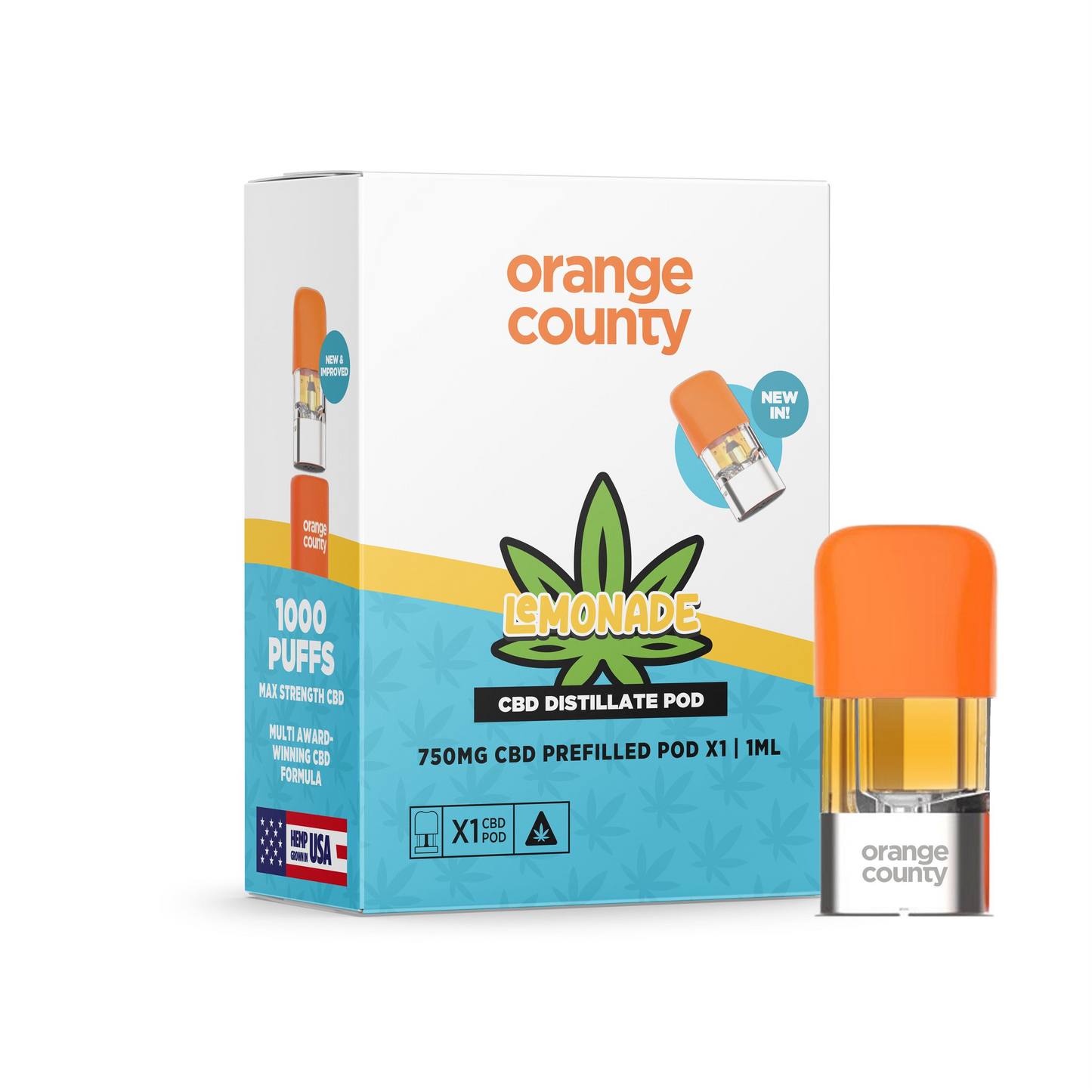 Orange County CBD Cali Range 750mg Pre-Filled Replacement Pods