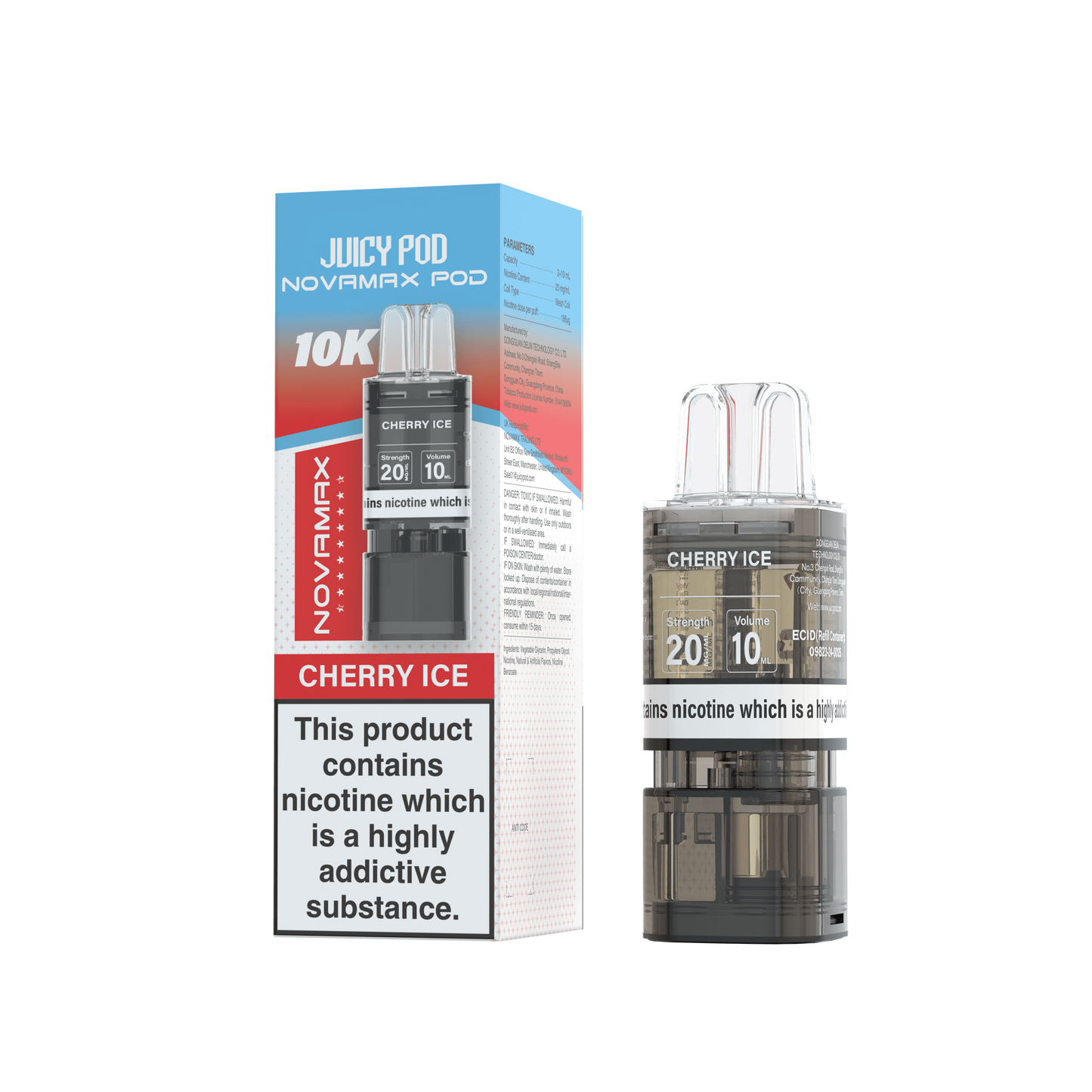 Juicy Pod Nova Max 10K Pre-Filled Replacement Pods - 20mg
