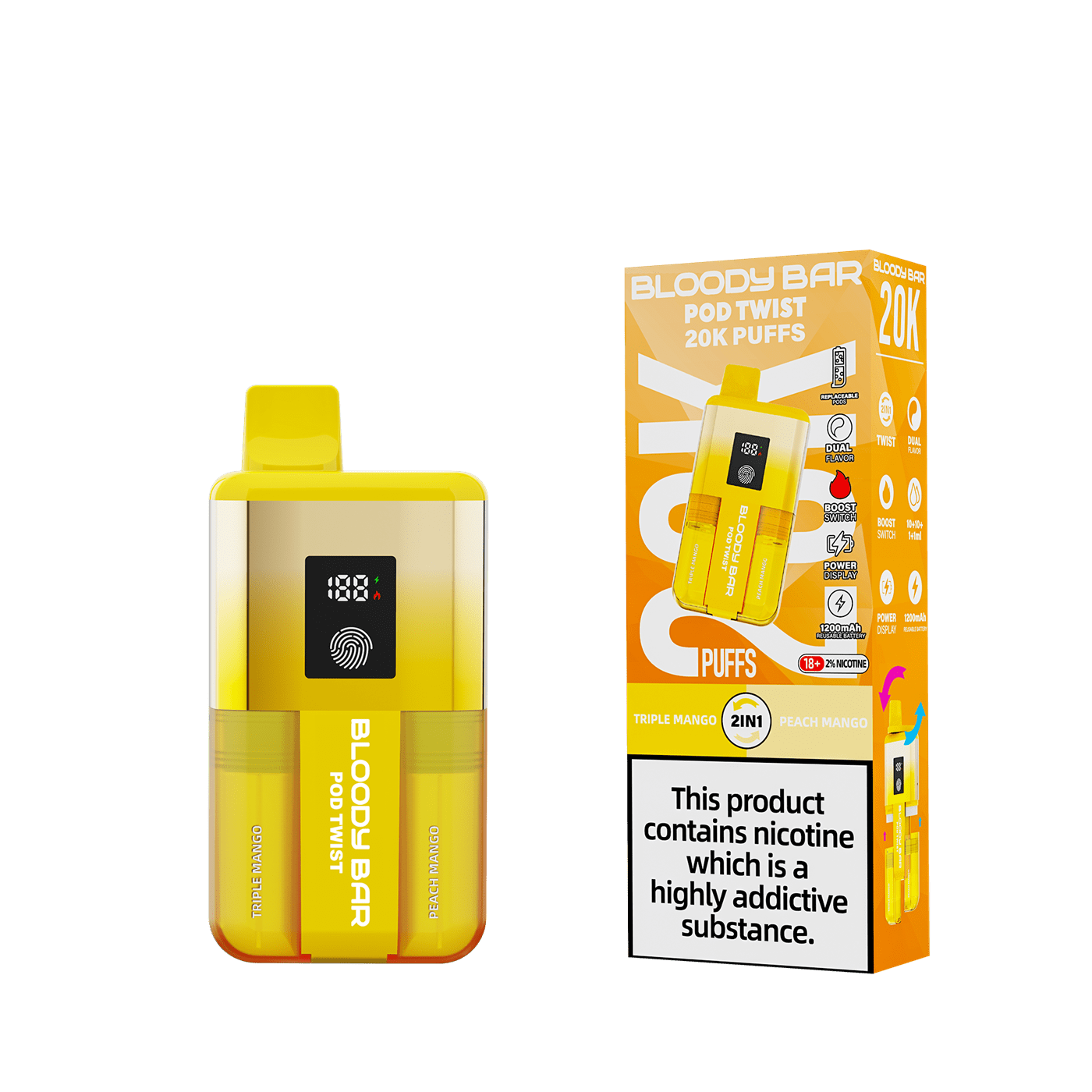 Bloody Mary TBO Bloody Bar POD TWIST 20K Pre-Filled Pod Kit - 20mg