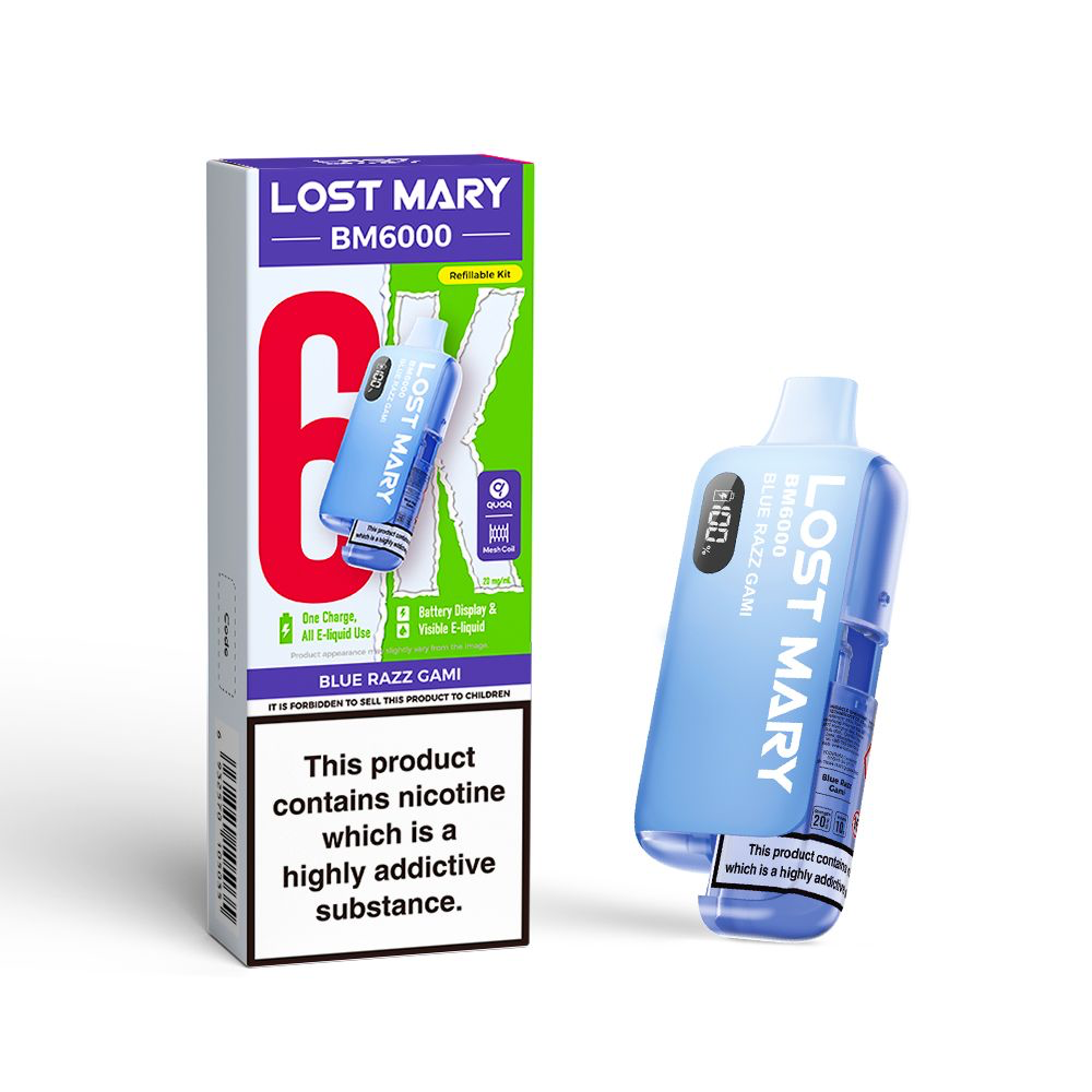 Lost Mary BM6000 Refill Edition Pre-Filled Pod Vape Kit 1000mAh - 20mg