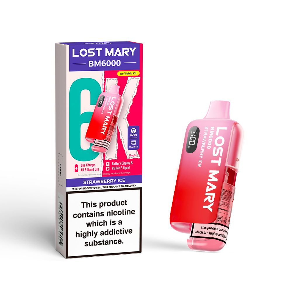 Lost Mary BM6000 Refill Edition Pre-Filled Pod Vape Kit 1000mAh - 20mg