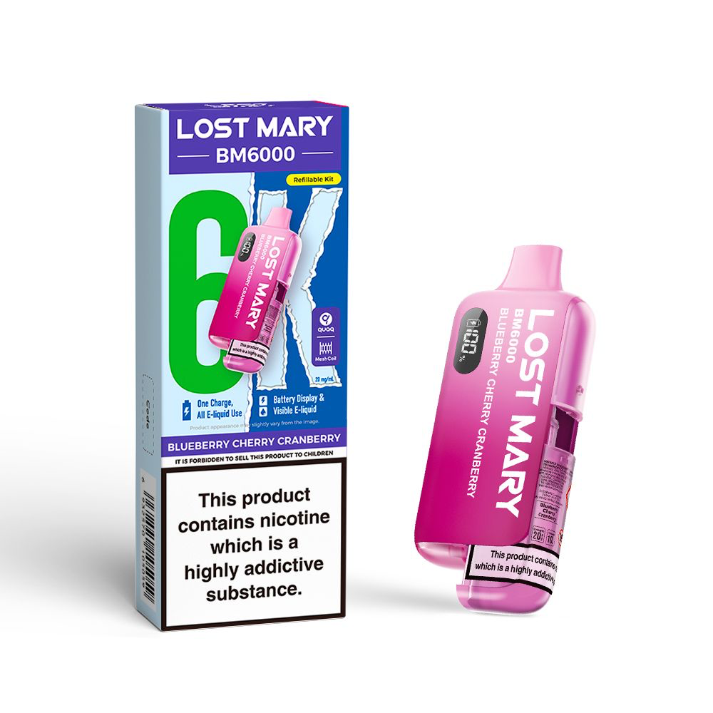 Lost Mary BM6000 Refill Edition Pre-Filled Pod Vape Kit 1000mAh - 20mg