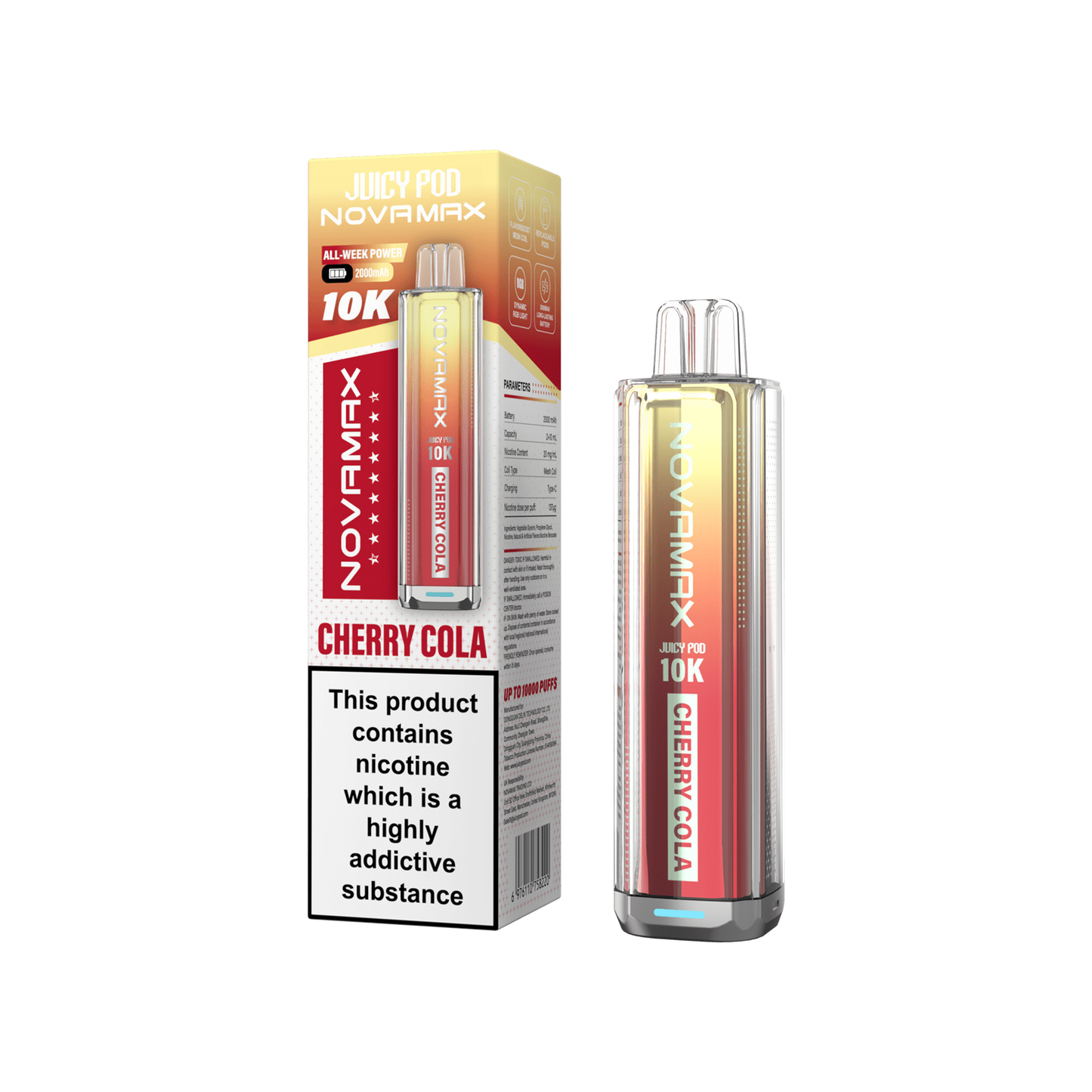Juicy Pod Nova Max 10K Pre-Filled Pod Kit 2000mAh - 20mg