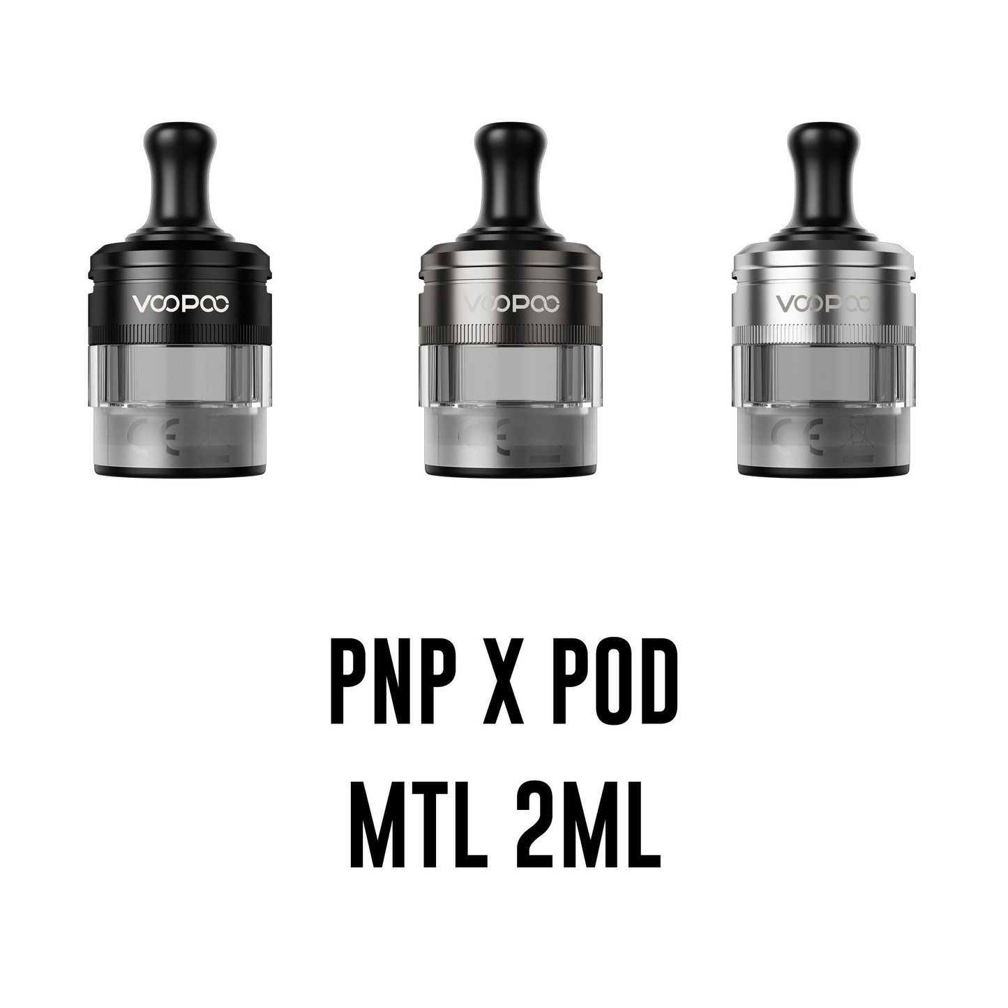 VooPoo PnP X Platform Empty Replacement Pods / Cartridges - 2 Pack (MTL Version)
