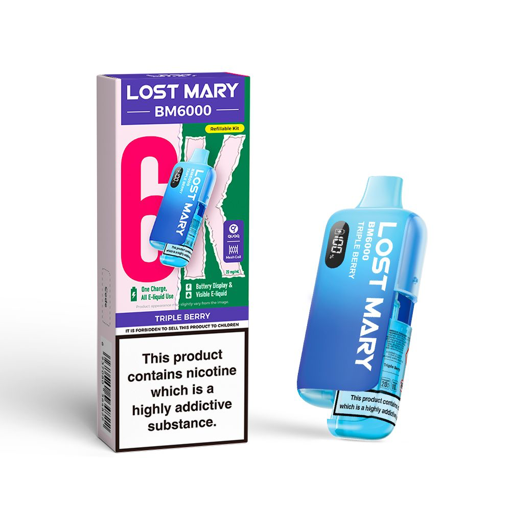 Lost Mary BM6000 Refill Edition Pre-Filled Pod Vape Kit 1000mAh - 20mg