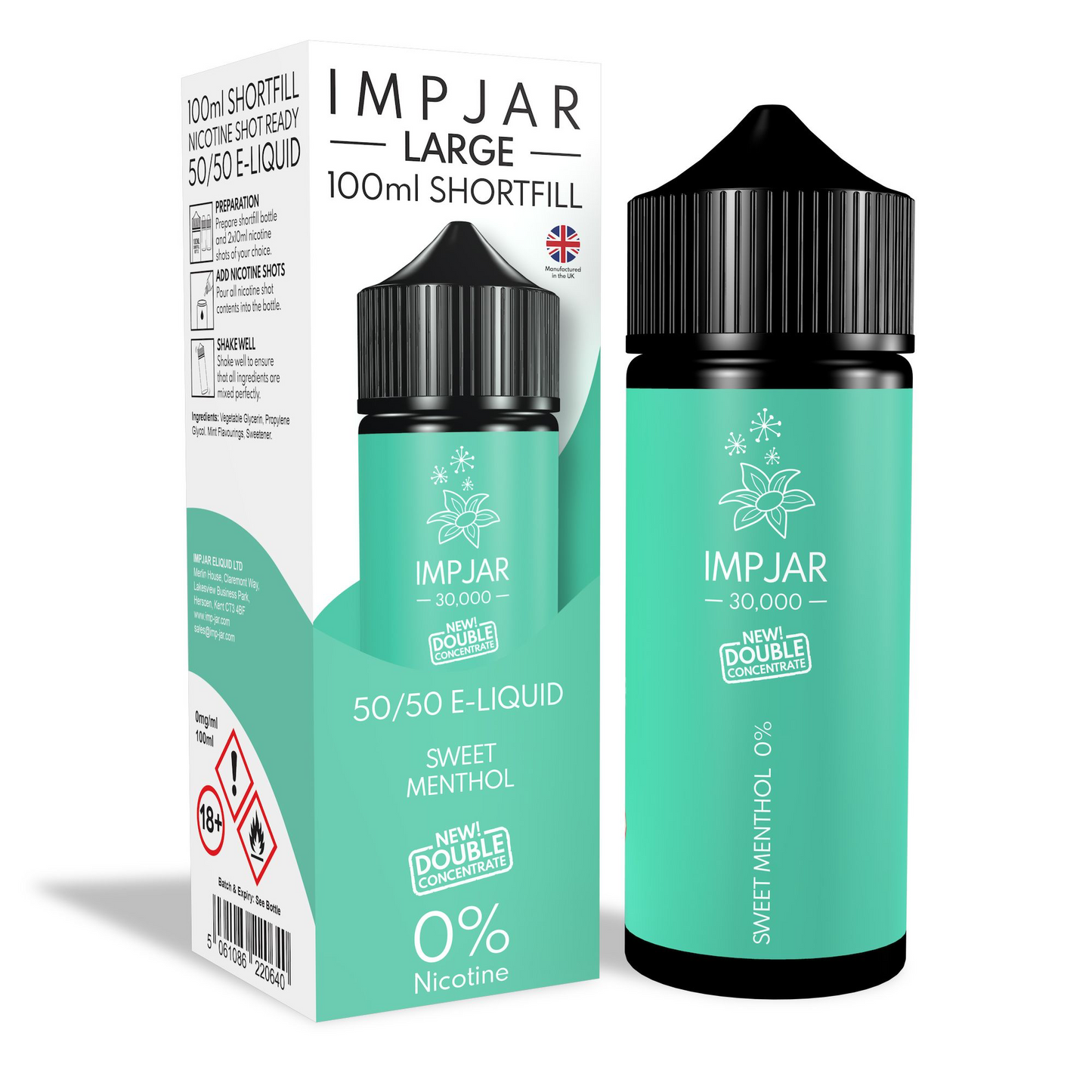 ImpJar 30,000 Double Concentrate 50/50 100ml Shortfill E-Liquid Zero Nicotine 0mg - Various Flavours