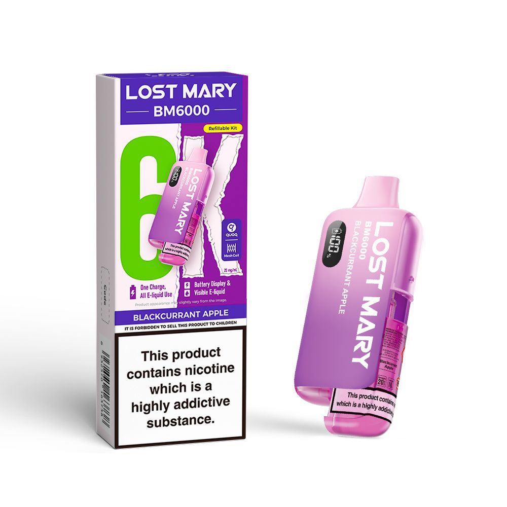 Lost Mary BM6000 Refill Edition Pre-Filled Pod Vape Kit 1000mAh - 20mg